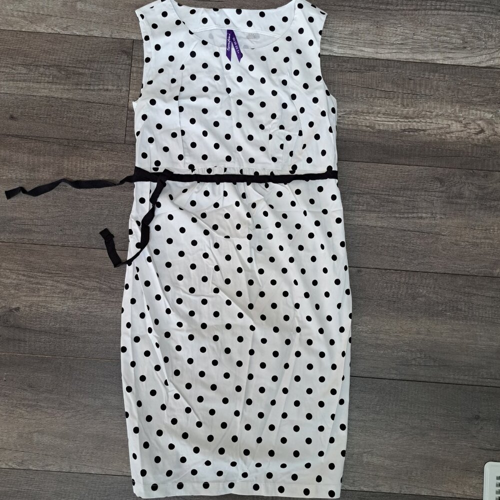 Seraphina white polkadot dress